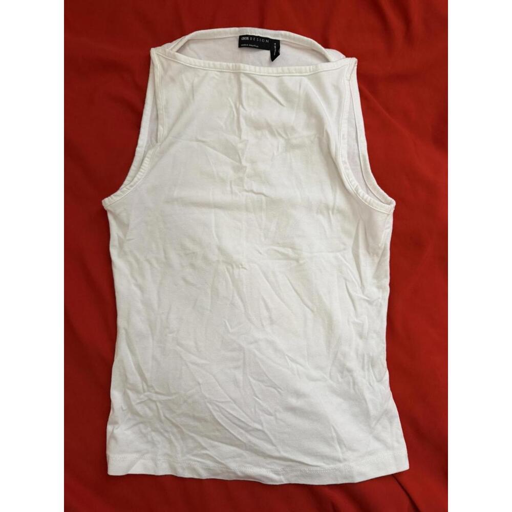 ASOS Basic Sleeveless Top in White (US 4)